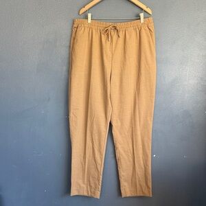 Tommy Hilfiger Women’s Tan Tapered Drawstring Pants